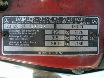 Keywords: Mercedes;W123, 200D